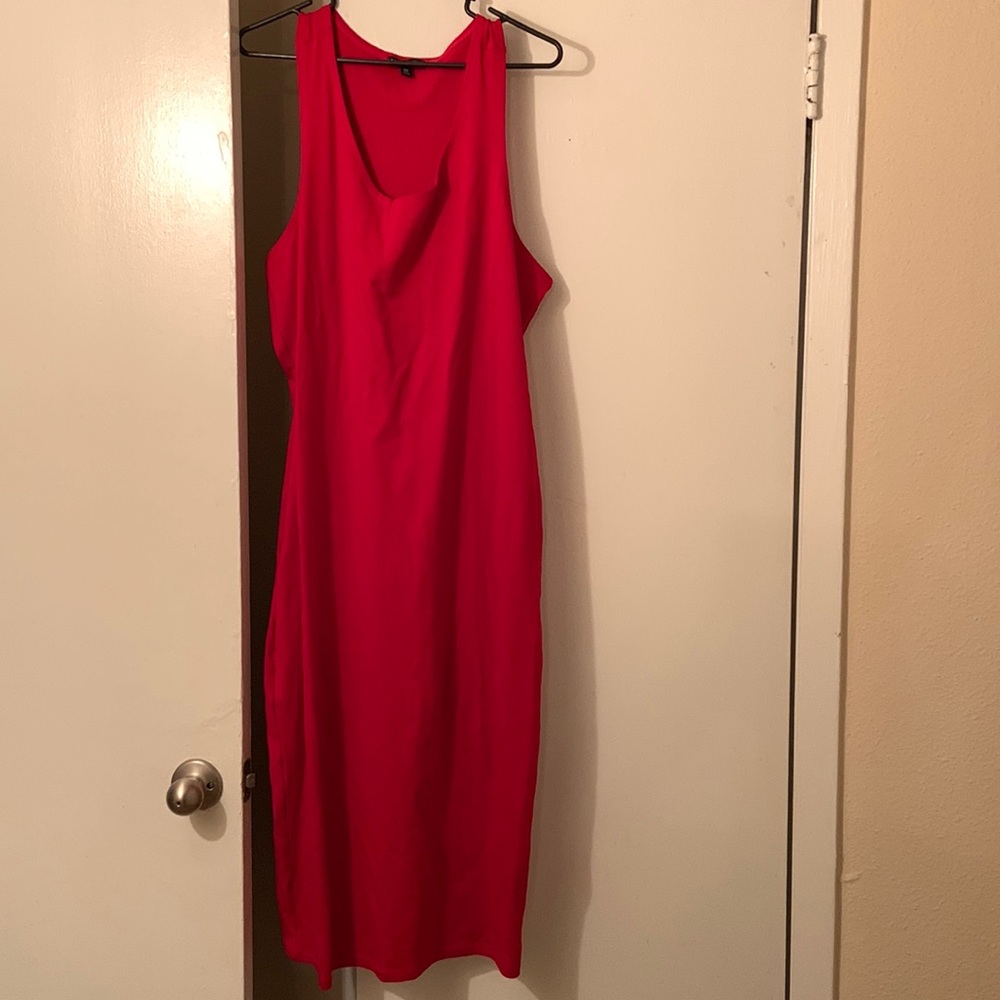 New plus size long tank dress
